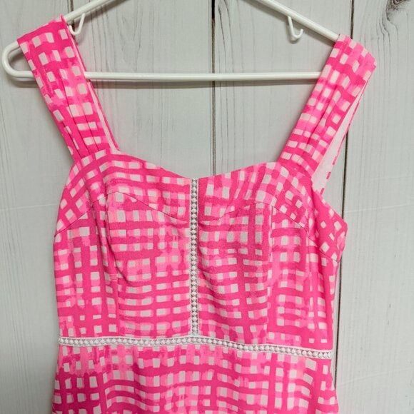 Lilly Pulitzer Avalyn Stretch Dress Size 4 Feelin Beachy Pink Tropics EUC - Picture 3 of 11